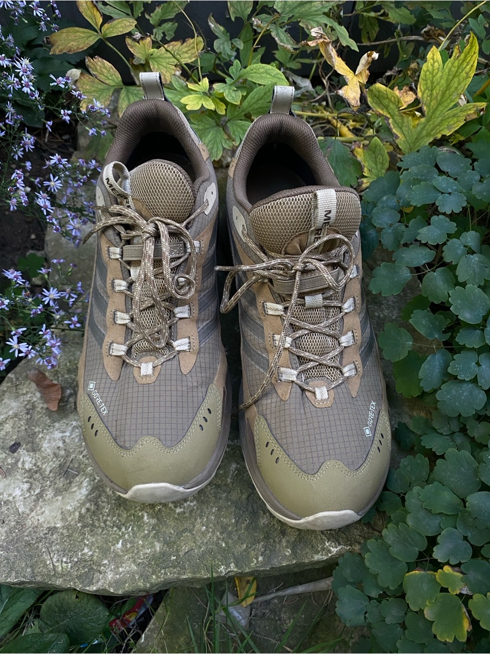 Merrell Men's Olive/Brown Waterproof Trail Shoes